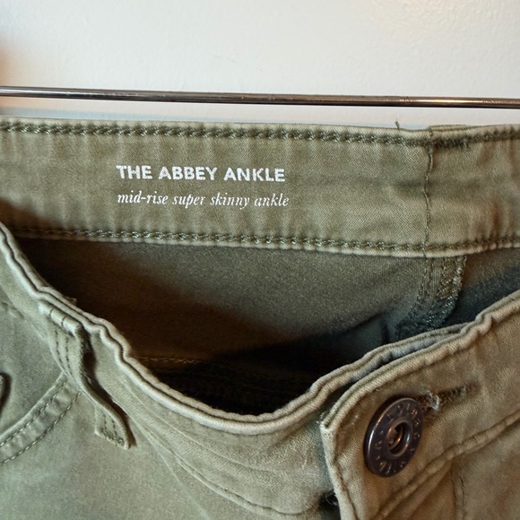 ⚡️AG Abbey Ankle Mid-Rise Super Skinny Ankle Jeans - Olive Green - Picture 6 of 9
